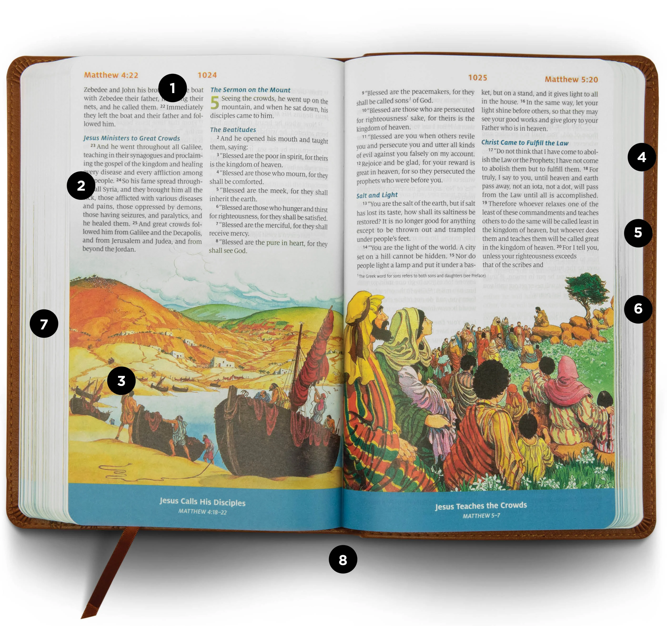 ESV Children's Bible (Trutone, Brown, Let the Children Come Design) - Image 3