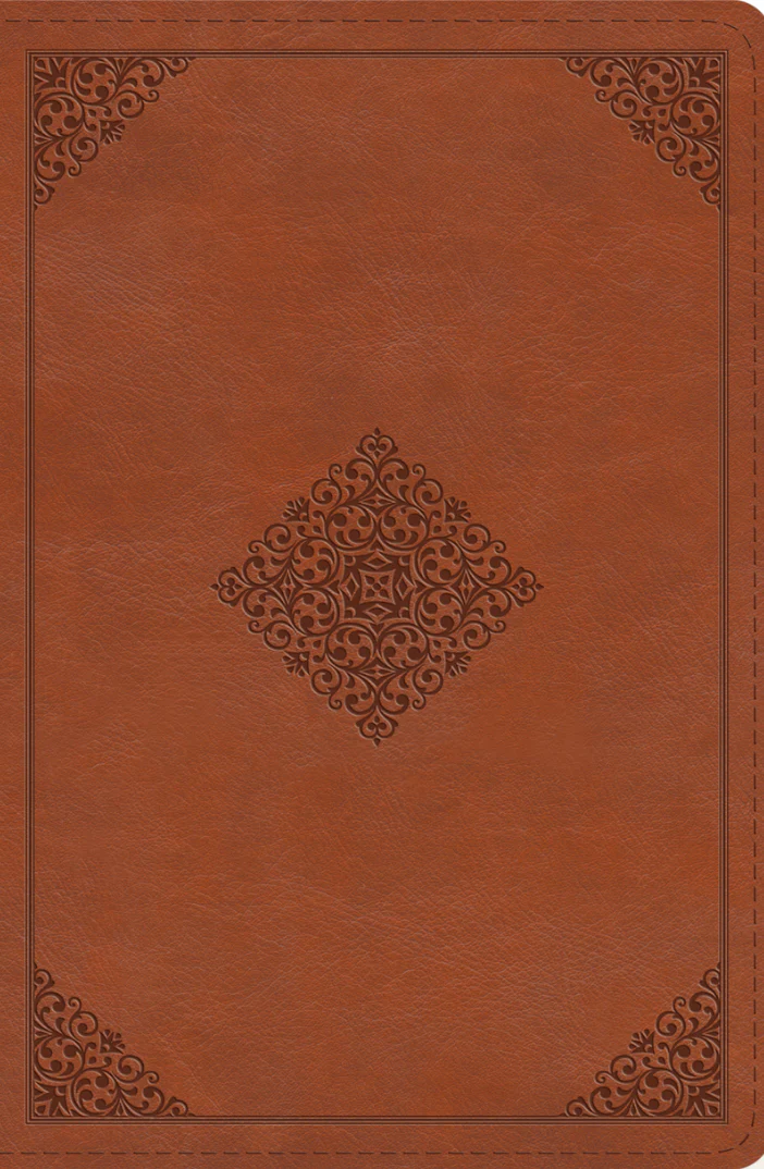 ESV Compact Bible (Trutone, English Saddle, Ornament Design)