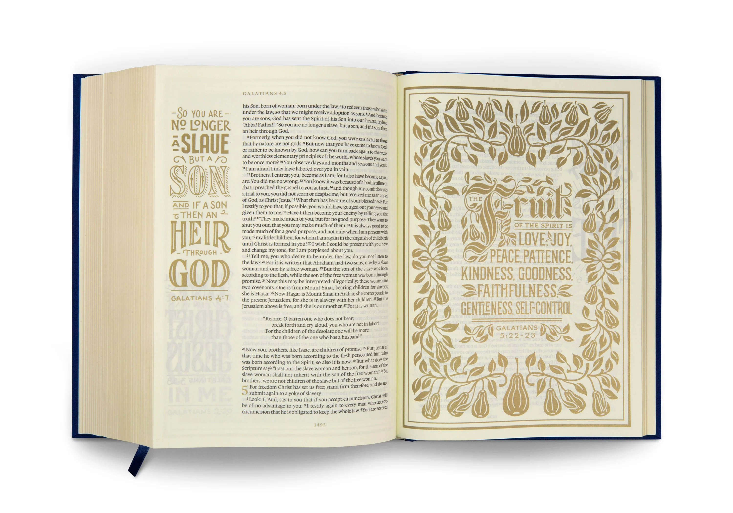 ESV Illuminated Bible, Art Journaling Edition (Cloth Over Board, Navy) - Image 8