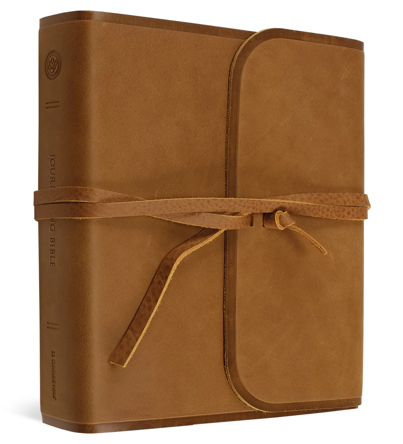 ESV Journaling Bible (Natural Leather, Brown, Flap with Strap) - Image 2