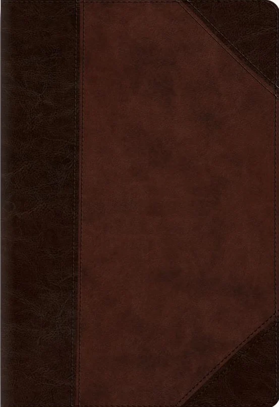 ESV Large Print Compact Bible, Red Letter (Trutone, Brown/Walnut, Portfolio Design)