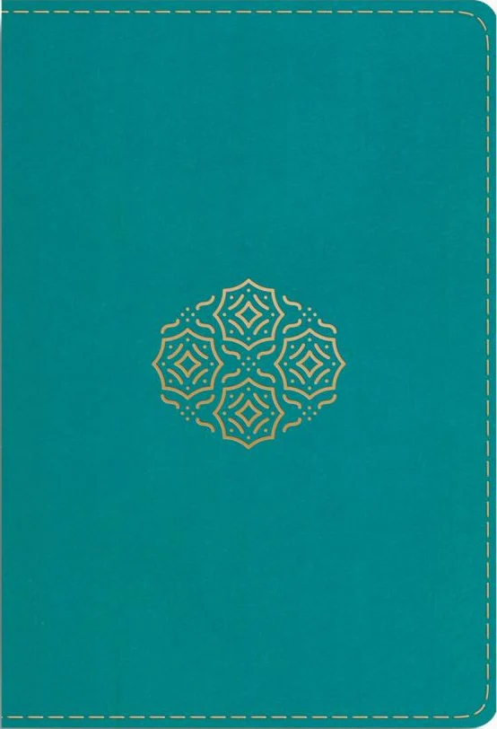 ESV Large Print Compact Bible, Red Letter (Trutone, Teal, Bouquet Design)
