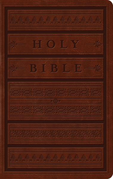 ESV Large Print Personal Size Bible (TruTone, Brown, Engraved Mantel Design)