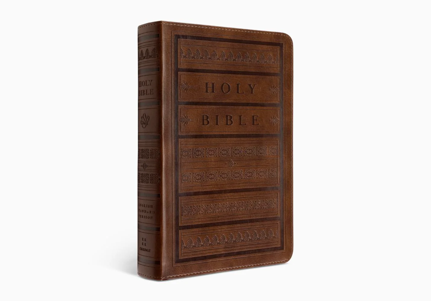 ESV Large Print Personal Size Bible (TruTone, Brown, Engraved Mantel Design) - Image 3
