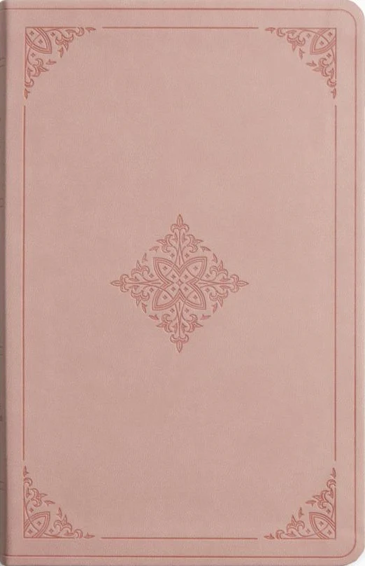 ESV Large Print Value Thinline Bible (Trutone, Blush Rose, Fleur-De-Lis Design)