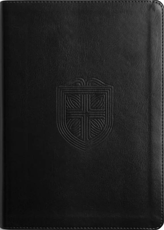 ESV Men's Study Bible (Trutone, Charcoal, Shield Design)