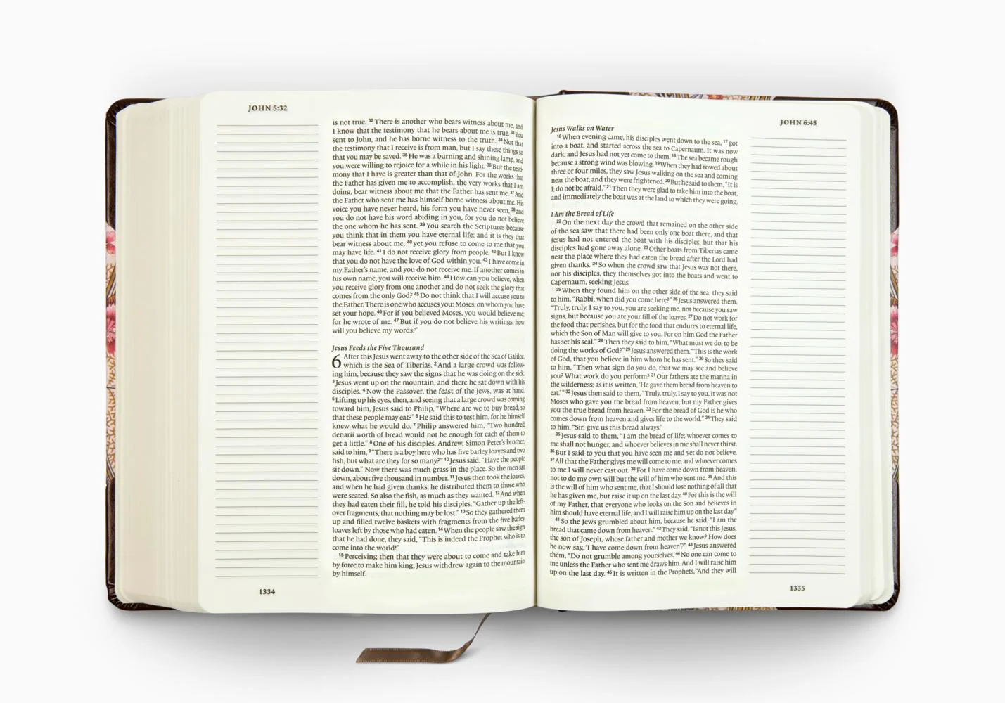 ESV Single Column Journaling Bible, Large Print (Hardcover, Summer Garden) - Image 3