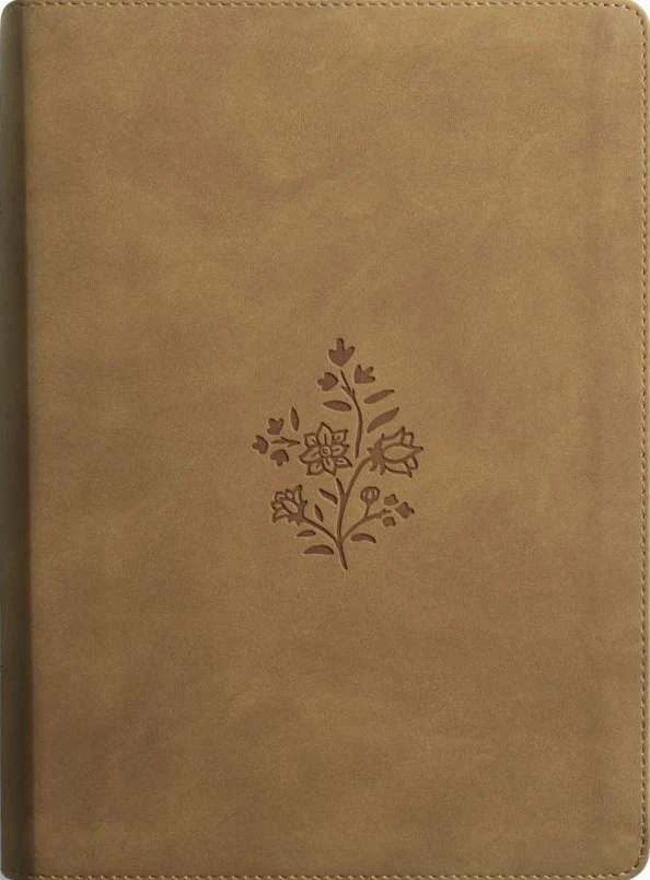 ESV Single Column Journaling Bible, Large Print (Trutone, Nubuck Caramel, Wildflower Design)