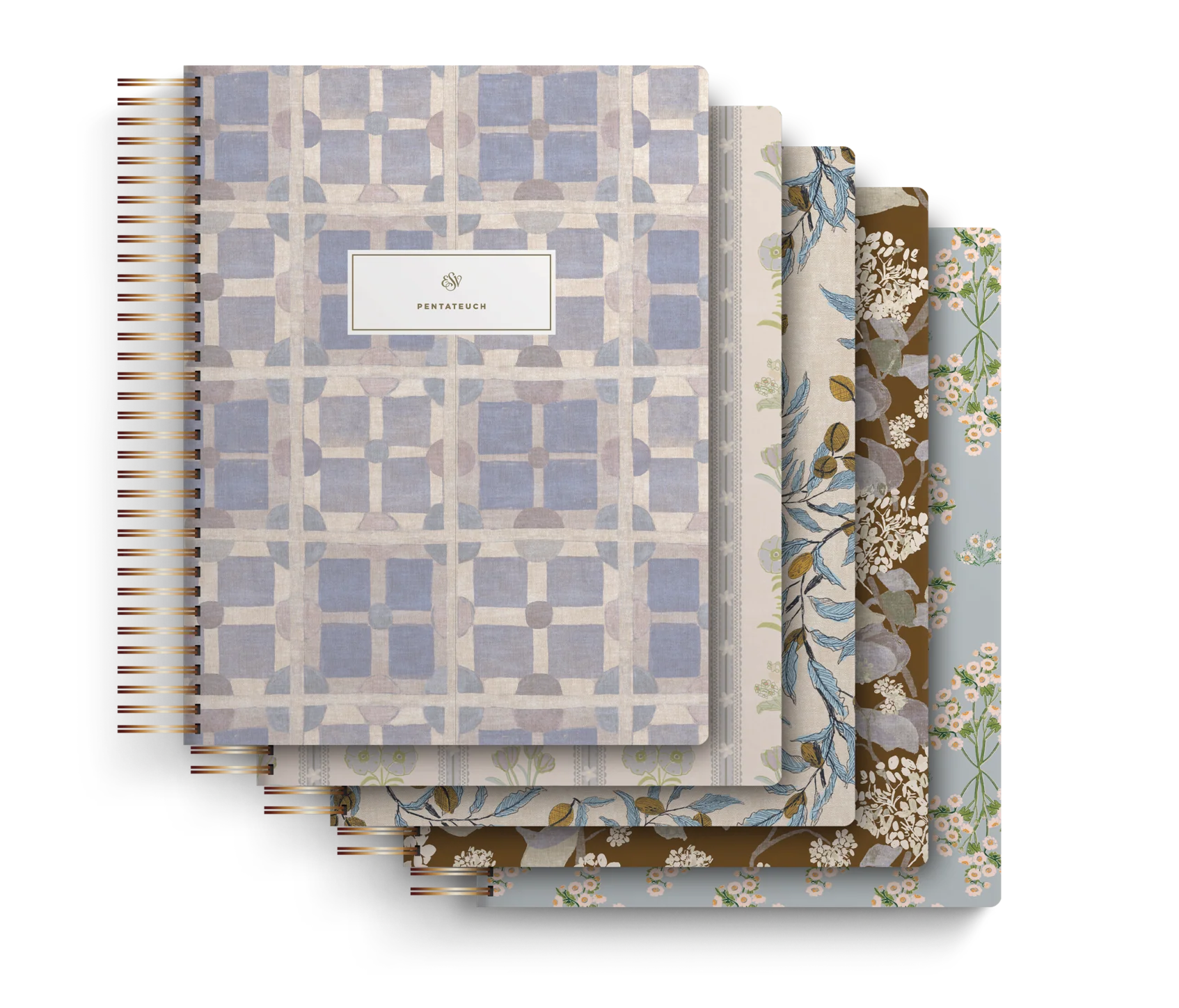 ESV Spiral-Bound Journaling Bible, Five-Volume Set (Hardcover, Cover Artwork by Lulie Wallace)