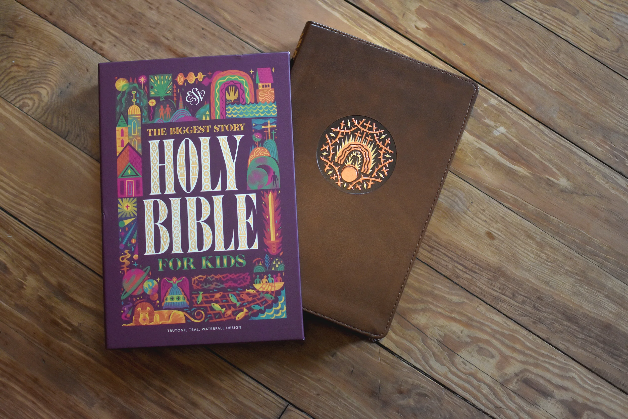 ESV the Biggest Story Holy Bible for Kids (Trutone, Brown, Living Hope Design, Thumb Indexed) - Image 3