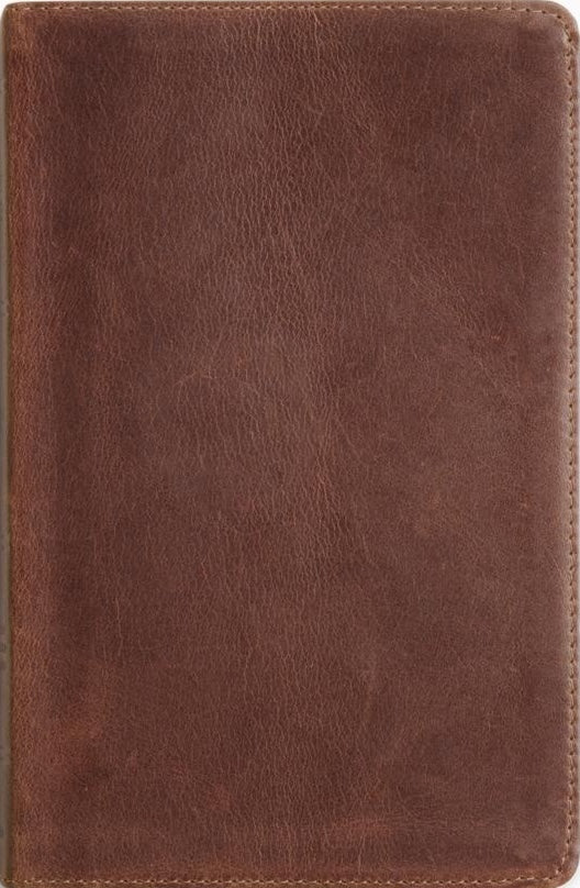 ESV Thinline Bible, Red Letter (Full Grain Leather, Saddle Brown)