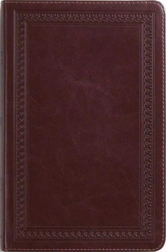 ESV Thinline Bible, Red Letter (Trutone, Mahogany, Border Design)
