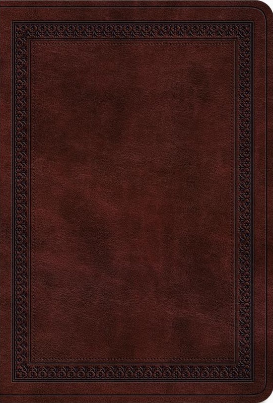 ESV Value Large Print Compact Bible (Trutone, Mahogany, Border Design)