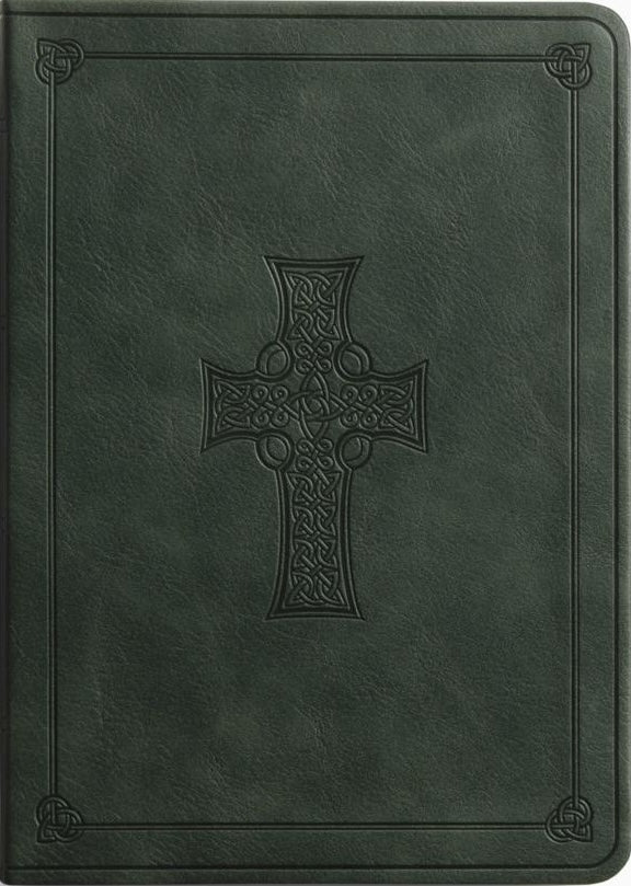 ESV Value Large Print Compact Bible (Trutone, Quiet Forest, Celtic Cross Design)