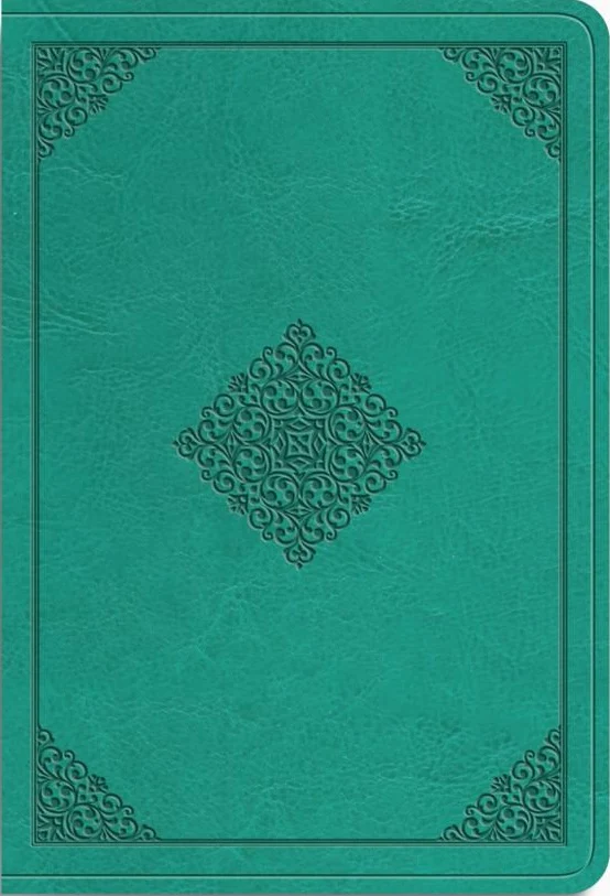 ESV Value Large Print Compact Bible (Trutone, Teal, Ornament Design)